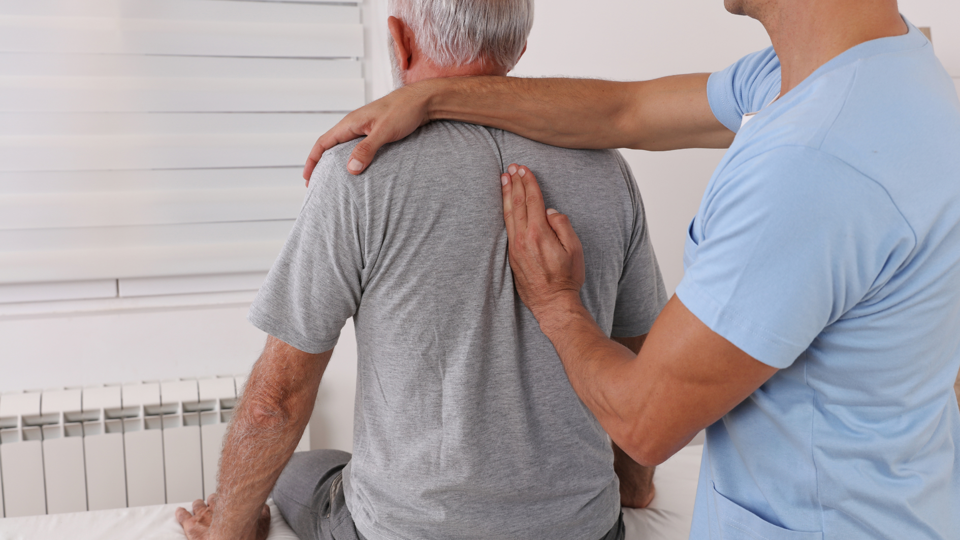 elderly patient being treated for post-surgical pain relief
